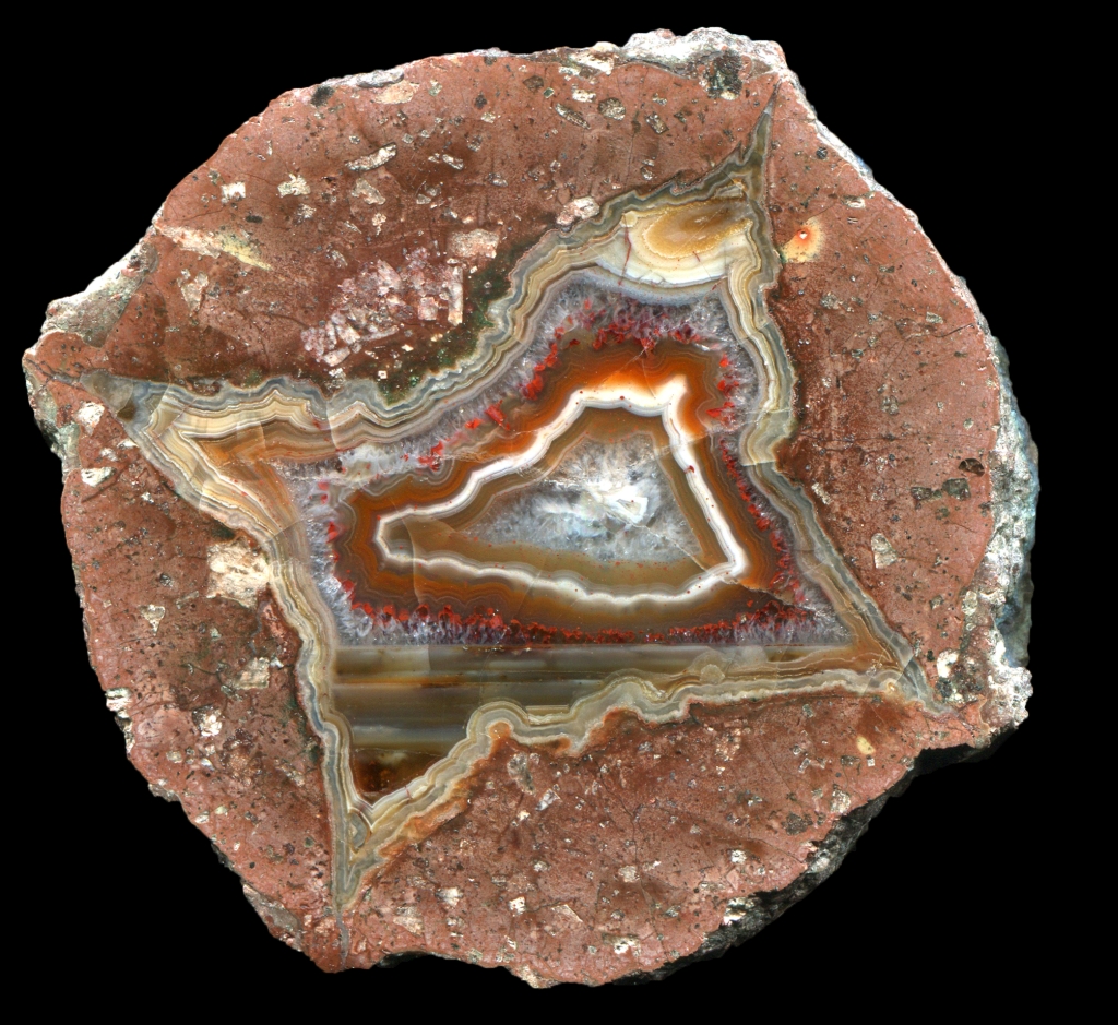 Complex and Stunning Felsenschlag Thunderegg with Red Speckling